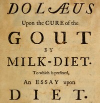 Cover of Dolæus upon the cure of the gout by milk-diet