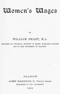 Cover of Women's wages