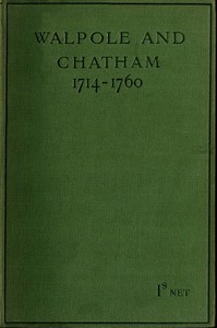 Cover of Walpole and Chatham (1714-1760)