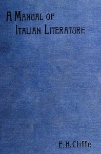 Cover of A manual of Italian literature