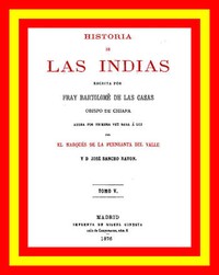 Cover of Historia de las Indias (vol. 5 de 5)
