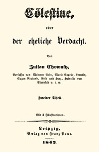 Cover of Cölestine, oder der eheliche Verdacht; Zweiter Theil (von 2)