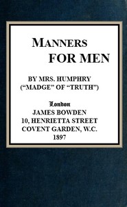 Cover of Manners for Men