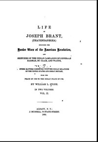 Cover of Life of Joseph Brant—Thayendanegea (Vol. II)