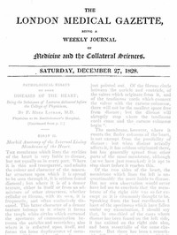 Cover of The London Medical Gazette; December 27, 1828
