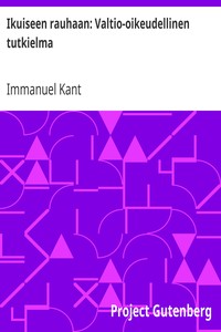 Cover of Ikuiseen rauhaan: Valtio-oikeudellinen tutkielma