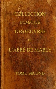 Cover of Collection complète des oeuvres de l'Abbé de Mably, Volume 2 (of 15)