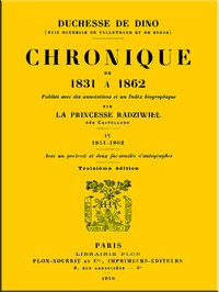 Cover of Chronique de 1831 à 1862, Tome 4 (de 4)