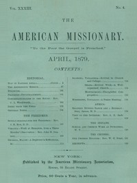 Cover of The American Missionary — Volume 33, No. 04, April 1879