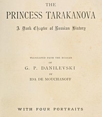 Cover of The Princess Tarakanova: A Dark Chapter of Russian History