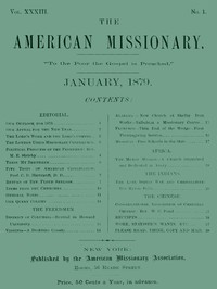 Cover of The American Missionary — Volume 33, No. 01, January 1879