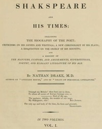 Cover of Shakspeare and His Times [Vol. 1 of 2]