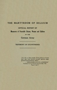 Cover of The Martyrdom of Belgium