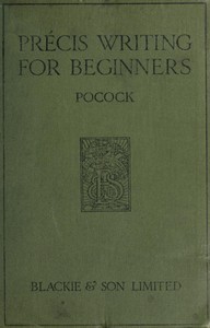 Cover of Précis writing for beginners