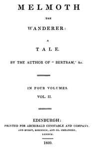 Cover of Melmoth the Wanderer, Vol. 2