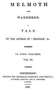Cover of Melmoth the Wanderer, Vol. 3