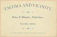 Cover of Tacoma and Vicinity