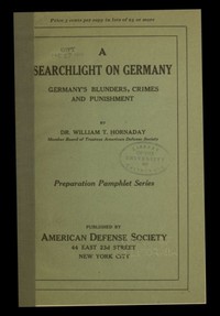 Cover of A searchlight on Germany: Germany's Blunders, Crimes and Punishment