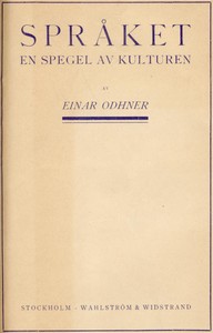 Cover of Språket en spegel av kulturen