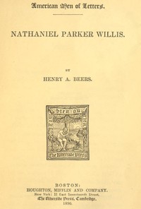 Cover of Nathaniel Parker Willis