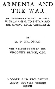 Cover of Armenia and the War