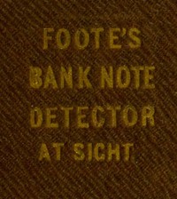 Cover of The Universal Counterfeit and Altered Bank Note Detector, at Sight