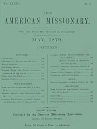 Cover of The American Missionary — Volume 33, No. 05, May, 1879