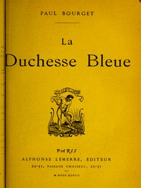 Cover of La duchesse bleue