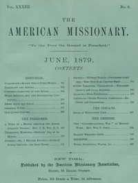 Cover of The American Missionary — Volume 33, No. 06, June, 1879