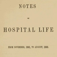 Cover of Notes of hospital life from November, 1861, to August, 1863