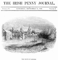 Cover of The Irish Penny Journal, Vol. 1 No. 12, September 19, 1840