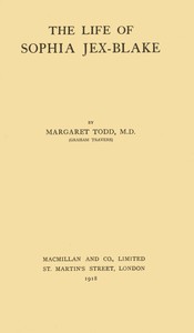 Cover of The Life of Sophia Jex-Blake