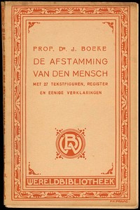 Cover of De afstamming van den mensch