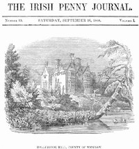 Cover of The Irish Penny Journal, Vol. 1 No. 13, September 26, 1840