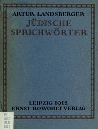 Cover of Jüdische Sprichwörter