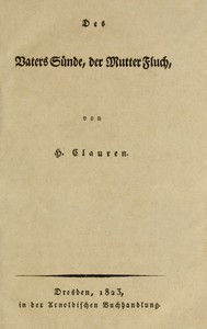 Cover of Des Vaters Sünde, der Mutter Fluch