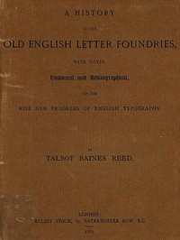Cover of A History of the Old English Letter Foundries
