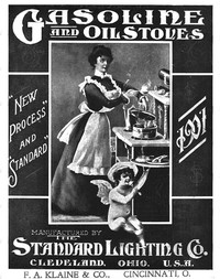 Cover of Gasoline and Oil Stoves, "New Process" and "Standard." 1901