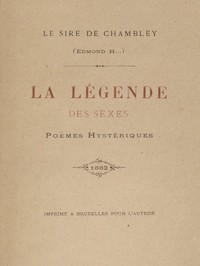 Cover of La Légende des sexes: Poëmes hystériques