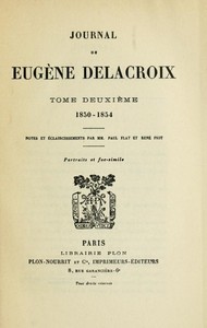 Cover of Journal de Eugène Delacroix, Tome 2 (de 3)