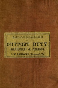 Cover of Instructions for Officers and Non-Commissioned Officers of Cavalry, on Outpost Duty