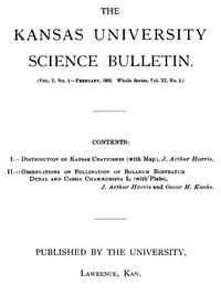 Cover of The Kansas University Science Bulletin (Vol. I, No. 1)