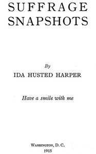 Cover of Suffrage snapshots