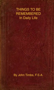 Cover of Things to be Remembered in Daily Life