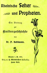 Cover of Rheinische Seher und Propheten: Ein Beitrag zur Kulturgeschichte