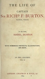 Cover of The Life of Captain Sir Richard F. Burton, volume 2 (of 2)