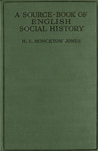 Cover of A Source-Book of English Social History