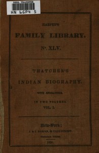 Cover of Indian Biography; Vol. 1 (of 2)