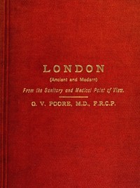 Cover of London (Ancient and Modern) from the Sanitary and Medical Point of View