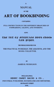 Cover of A Manual of the Art of Bookbinding